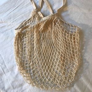 Cotton netted mesh produce shopping bag